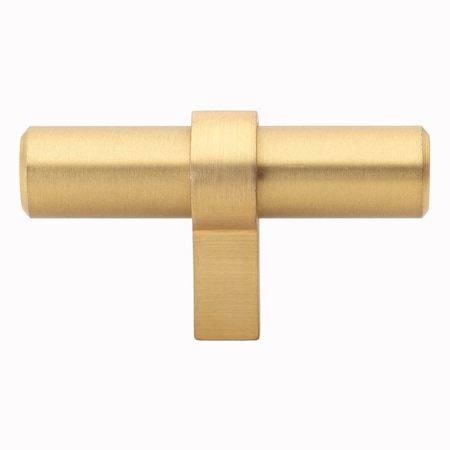Gliderite Hardware 2-1/4 in. Satin Gold Solid Steel Cabinet T-Knob - 4002-T-SG 4002-T-SG-1